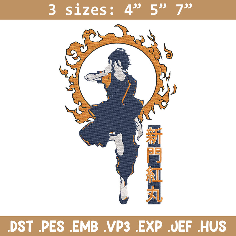 Benimaru Embroidery Design, Enen no Shouboutai Embroidery,Embroidery File,Anime Embroidery,Anime shirt,Digital download.jpg