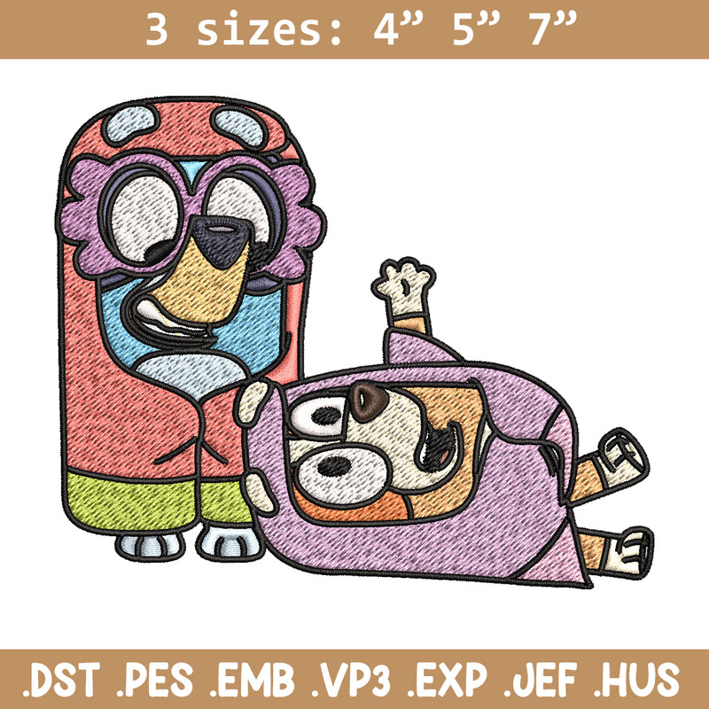 Bluey bingo Embroidery design, Bluey bingo Embroidery, Embroidery File, cartoon design, cartoon shirt, Digital download.jpg