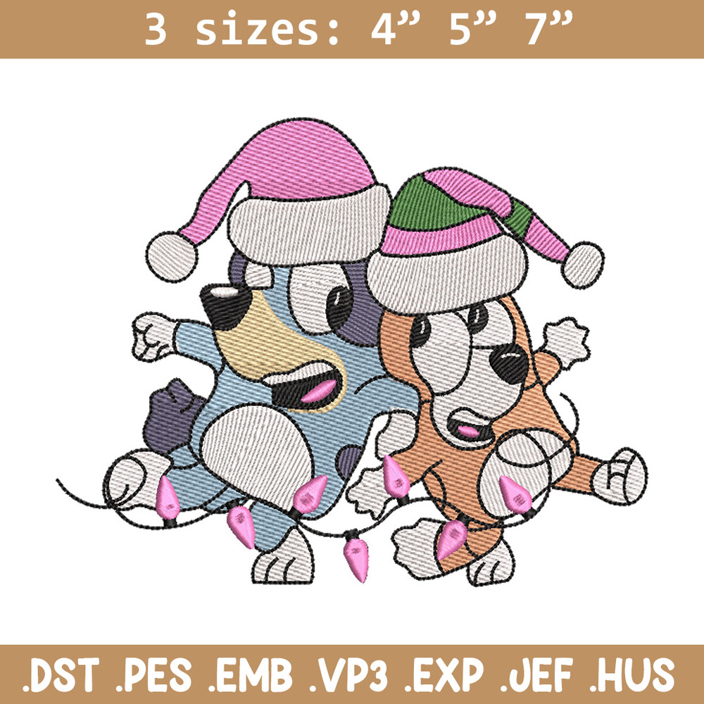 Bluey bingo embroidery design, Bluey embroidery, Chrismas design, Embroidery file, Embroidery shirt, Digital download.jpg