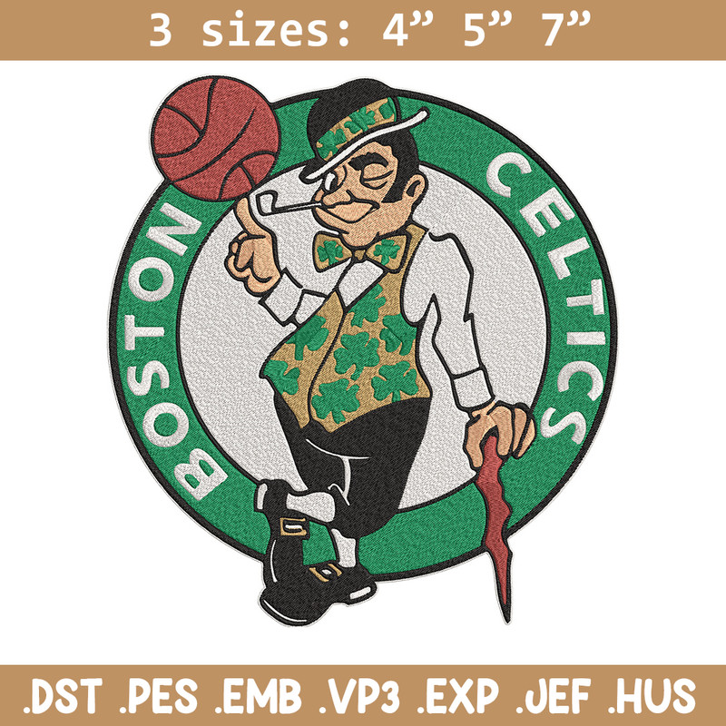 Boston Celtics mascot embroidery design, NBA embroidery, Sport embroidery, Logo sport embroidery, Embroidery design..jpg