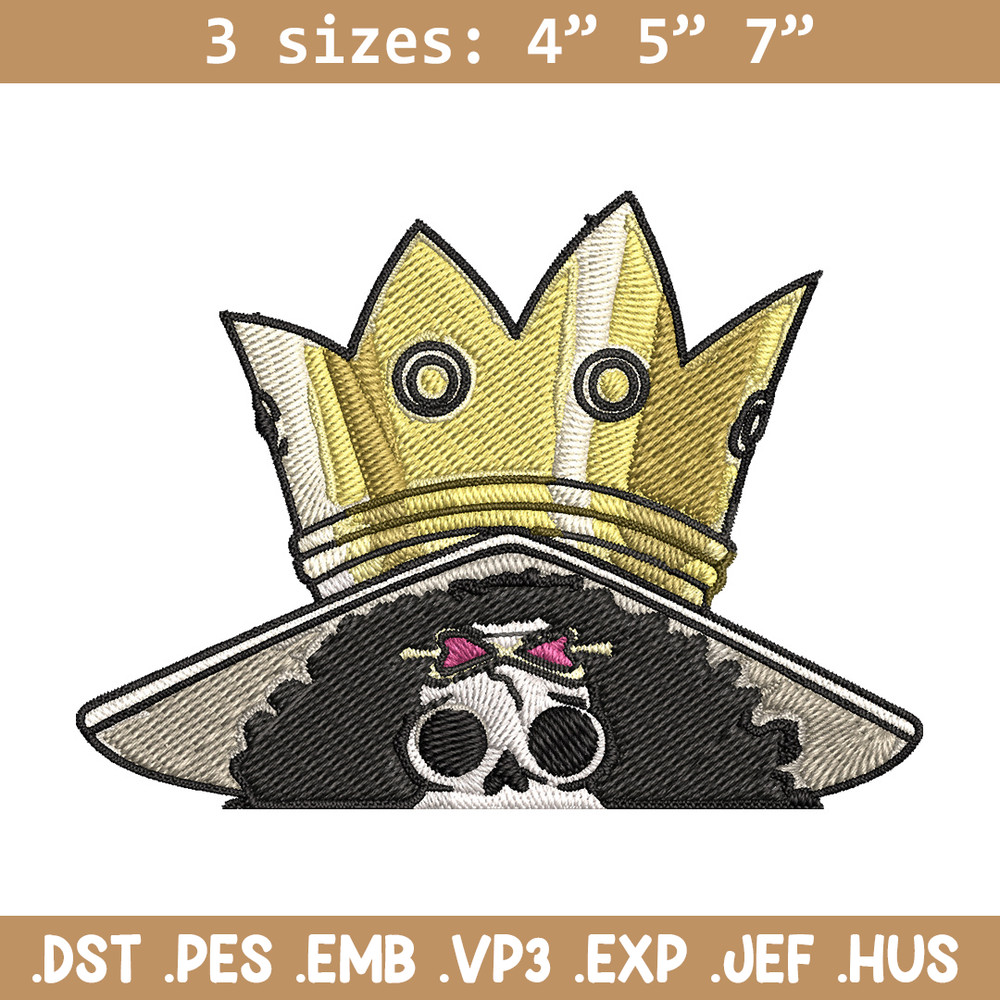 Brook Peeker Embroidery Design, One piece Embroidery, Embroidery File, Anime Embroidery, Anime shirt, Digital download..jpg