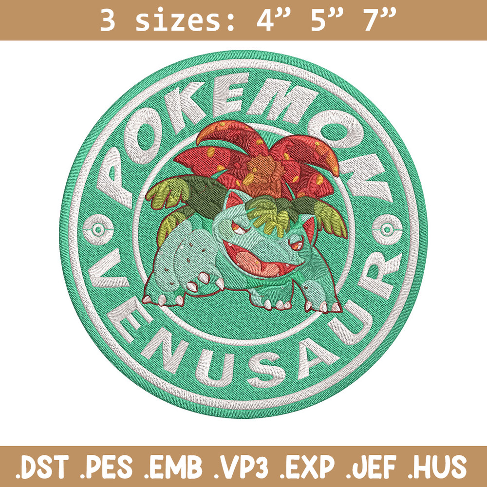 Bulbasaur poster Embroidery Design, Pokemon Embroidery, Embroidery File, Anime Embroidery, Anime shirt, Digital download.jpg