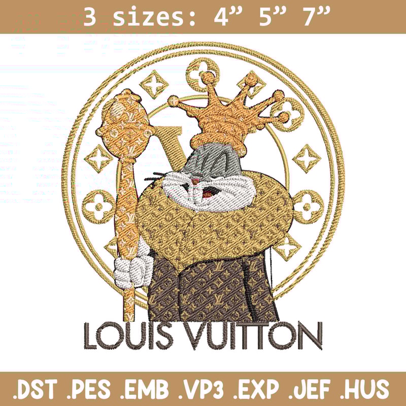 Bunny cartoon lv Embroidery Design, Lv Embroidery, Embroidery File, Brand Embroidery, Logo shirt, Digital download.jpg