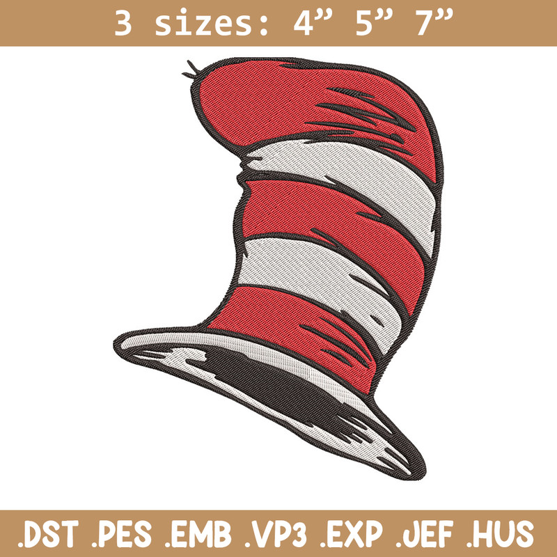 Cat In The Hat Embroidery Design, Dr seuss Embroidery, Embroidery File, Embroidery design, Digital download..jpg