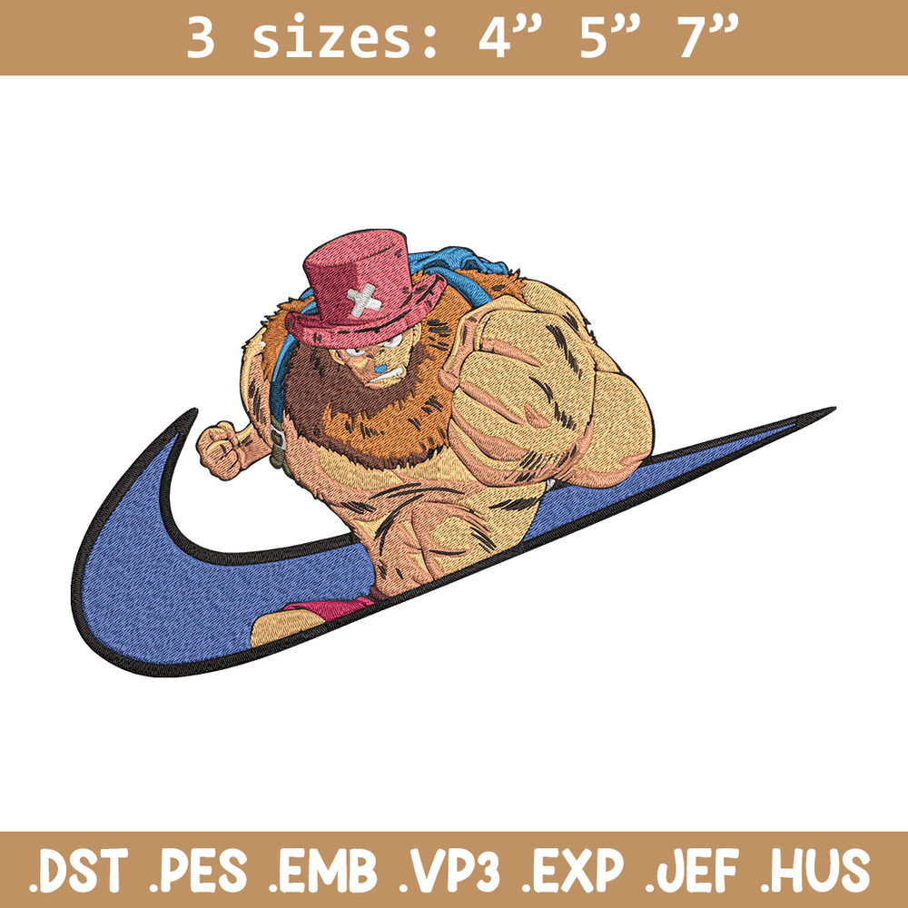 Choper x nike Embroidery Design, One piece Embroidery, Embroidery File, Nike Embroidery, Anime shirt, Digital download.jpg