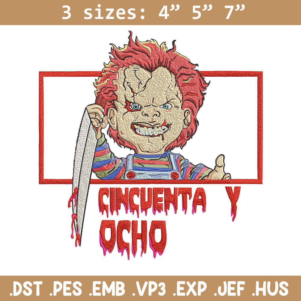 Chucky box Embroidery Design, Horror Embroidery, Embroidery File, Anime Embroidery, Anime shirt, Digital download.jpg