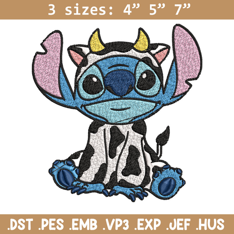 Cow Stitch Embroidery design, Cow Stitch Embroidery, cartoon design, Embroidery File, cartoon shirt, Digital download..jpg
