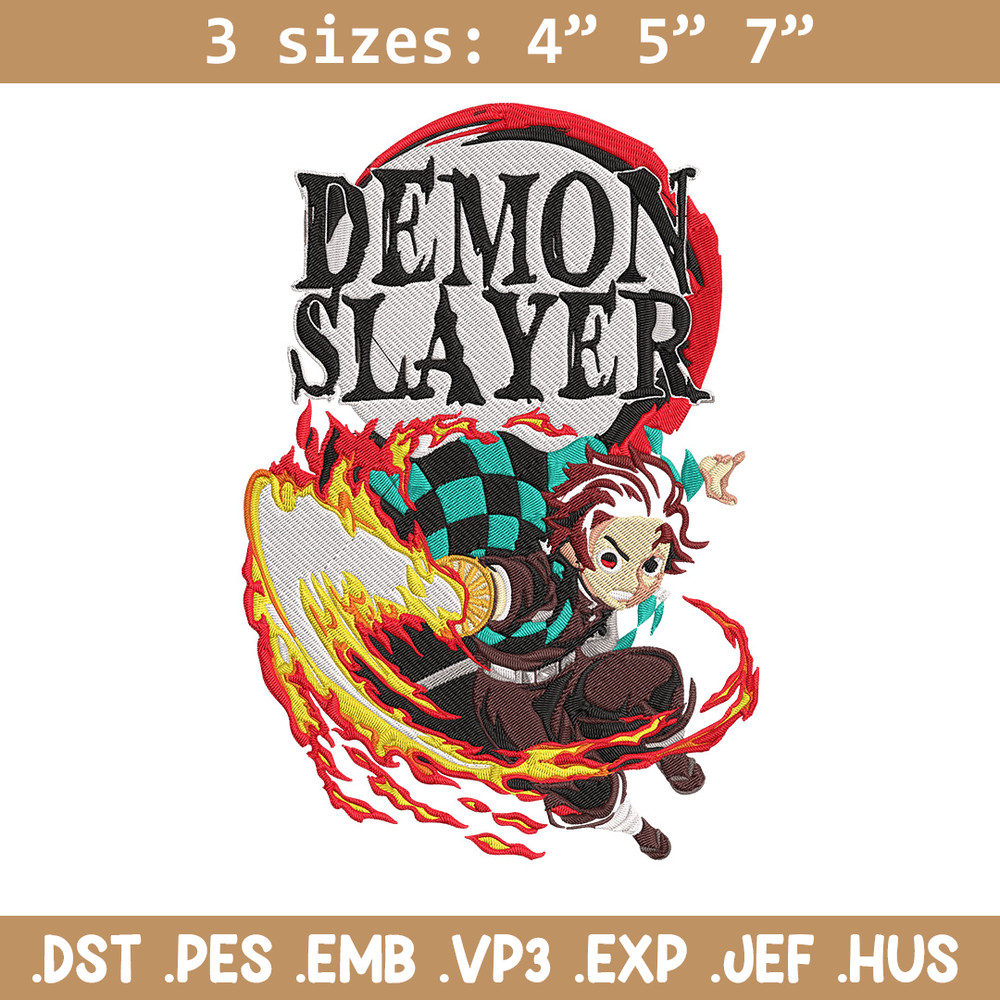 Demon slayer poster Embroidery Design, Demon slayer Embroidery, Embroidery File, Anime Embroidery, Digital download.jpg