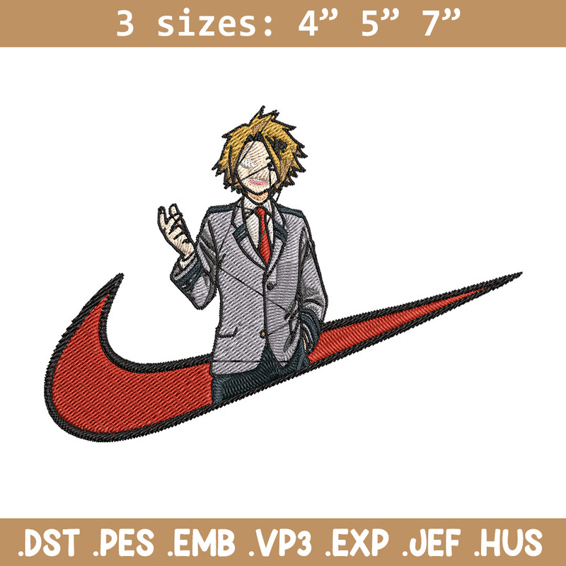Denki x nike Embroidery Design, Mha Embroidery, Embroidery File, Nike Embroidery, Anime shirt, Digital download.jpg