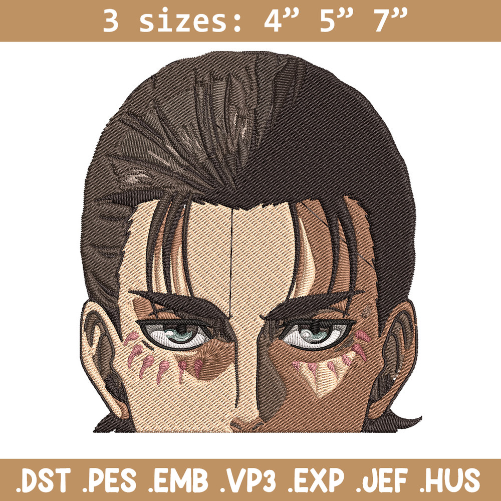 Eren Peeker Embroidery Design, Aot Embroidery, Embroidery File, Anime Embroidery, Anime shirt, Digital download..jpg