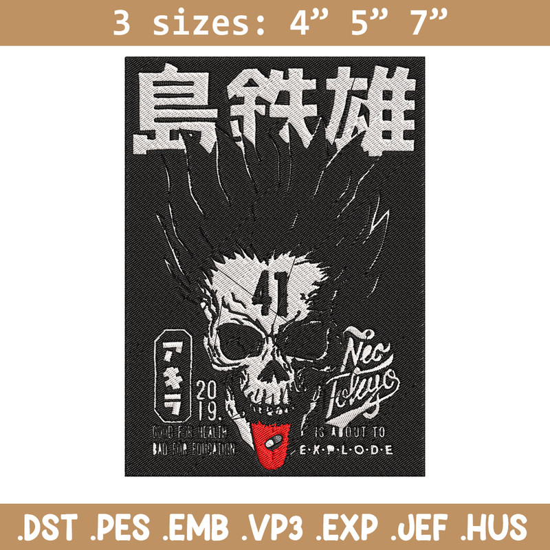 Akira 41 Poster Embroidery Design, Akira Embroidery, Embroidery File,Anime Embroidery, Anime shirt, Digital download..jpg