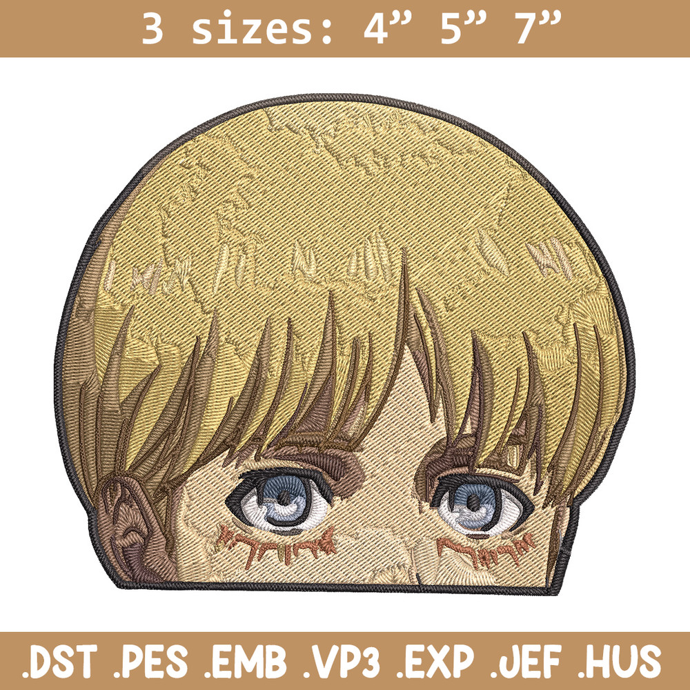 Armin Peeker Embroidery Design, Aot Embroidery, Embroidery File, Anime Embroidery, Anime shirt, Digital download..jpg