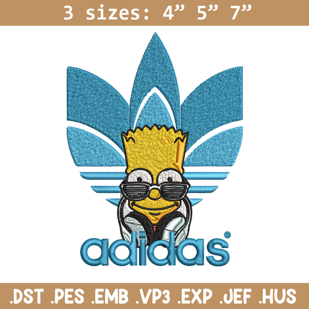 Bart simpson adidas Embroidery Design,Adidas Embroidery, Brand Embroidery, Embroidery File, Logo shirt, Digital download.jpg
