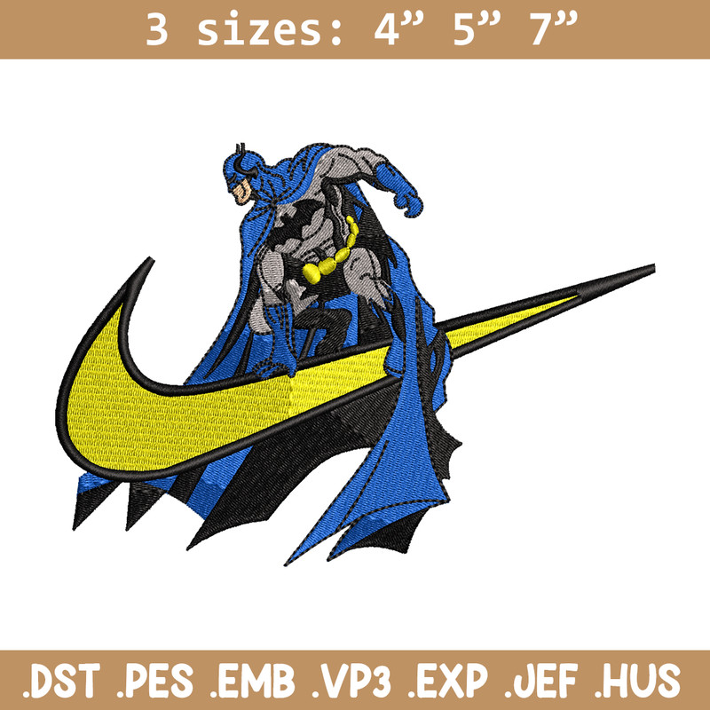 Batman Nike Logo embroidery design, Batman embroidery, Nike design, Logo shirt, movie shirt, digital download.jpg