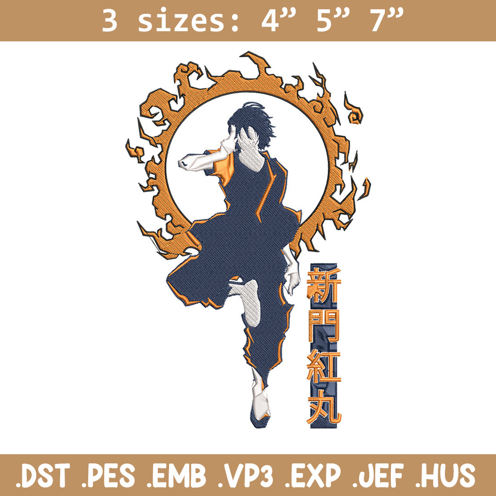 Benimaru Embroidery Design, Enen no Shouboutai Embroidery,Embroidery File,Anime Embroidery,Anime shirt,Digital download..jpg