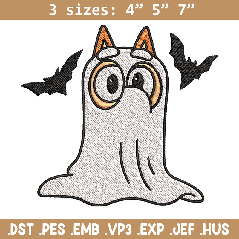 Bingo Ghost Halloween Embroidery design, Halloween Embroidery, cartoon design, Embroidery File, Digital download..jpg