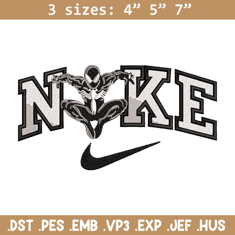 Black Spiderman Nike embroidery design, Black Spiderman embroidery, Nike design, movie design, Digital download.jpg