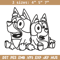 Bluey Bingo Coloring Pages Embroidery, Bluey Embroidery, Embroidery File, cartoon design, logo shirt, Digital download..jpg