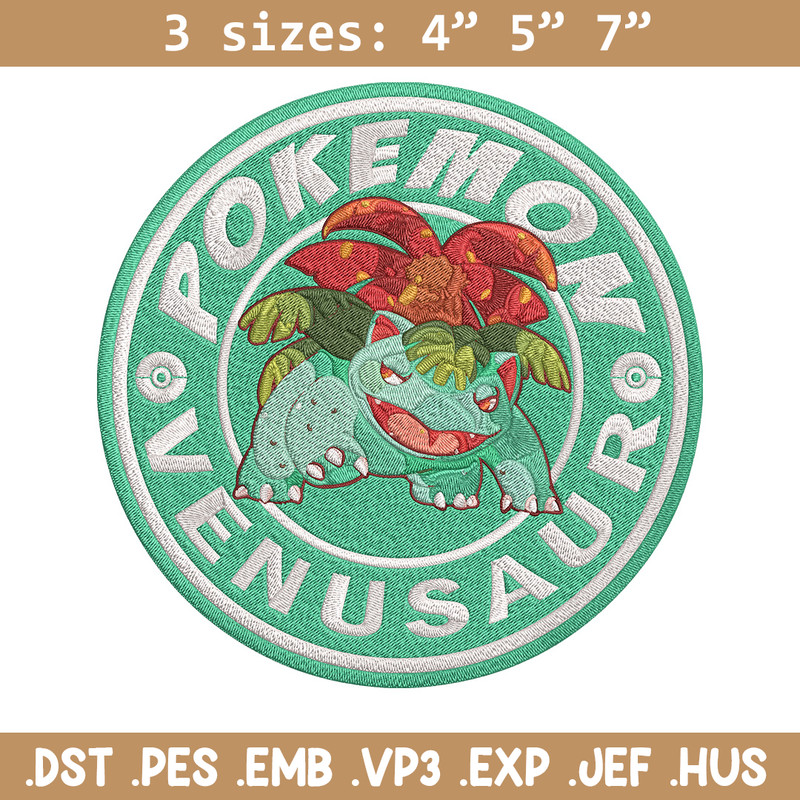 Bulbasaur poster Embroidery Design, Pokemon Embroidery, Embroidery File, Anime Embroidery, Anime shirt, Digital download.jpg
