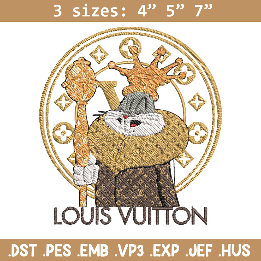 Bunny cartoon lv Embroidery Design, Lv Embroidery, Embroidery File, Brand Embroidery, Logo shirt, Digital download.jpg