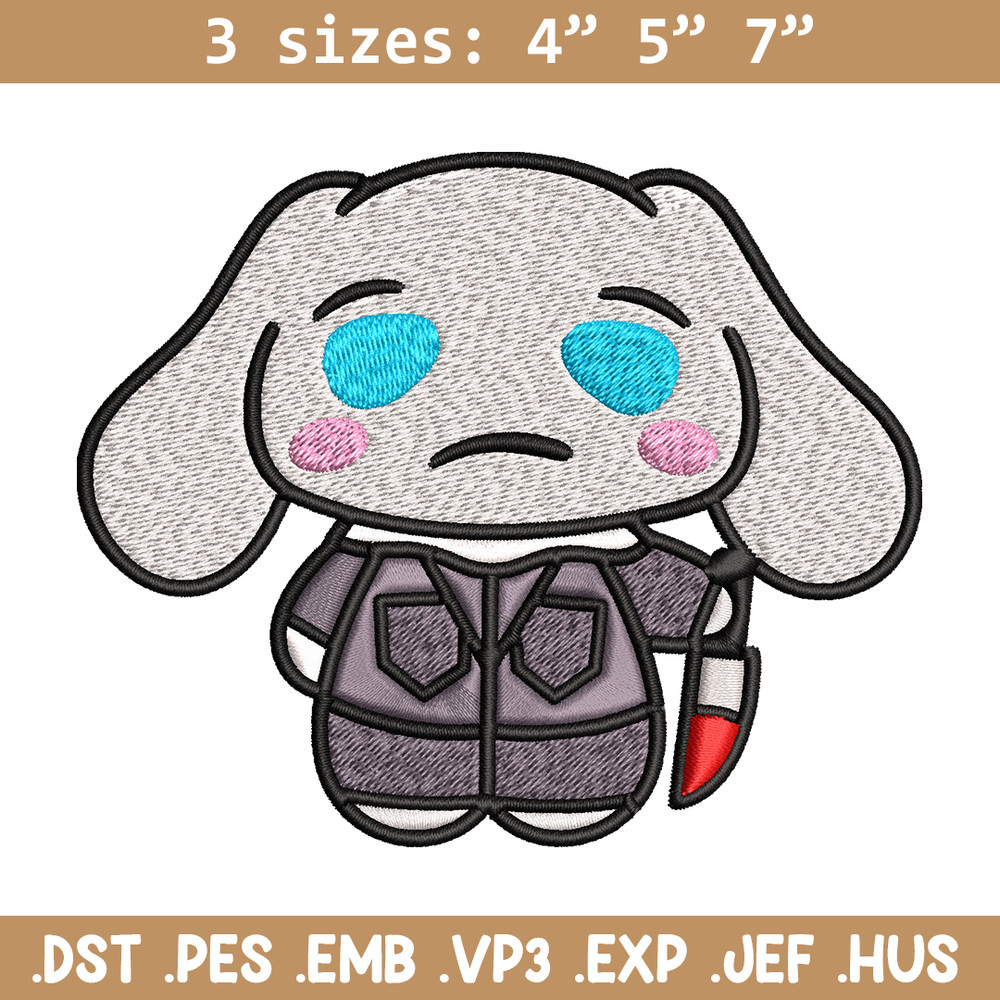 Bunny horror cartoon Embroidery design, Bunny horror Embroidery, logo design, Embroidery File, Instant download..jpg