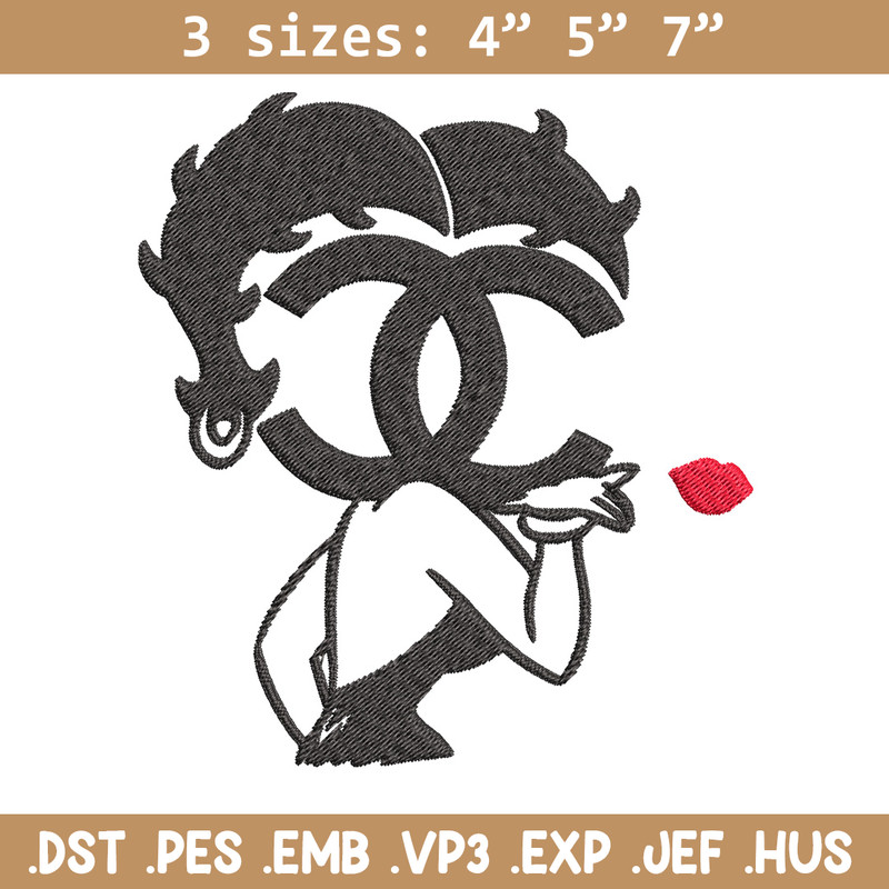 Cartoon girl gucci Embroidery Design, Gucci Embroidery, Brand Embroidery, Embroidery File, Logo shirt, Digital download.jpg