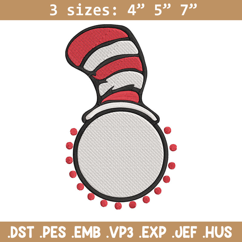 Cat In The Hat Embroidery Design, Cat In The Hat Embroidery, Embroidery File, logo shirt, Digital download..jpg