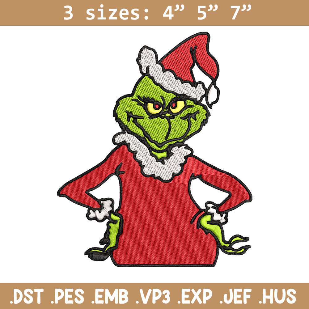 Christmas Grinch Embroidery design, Grinch christmas Embroidery, Embroidery File, Grinch design, Instant download..jpg