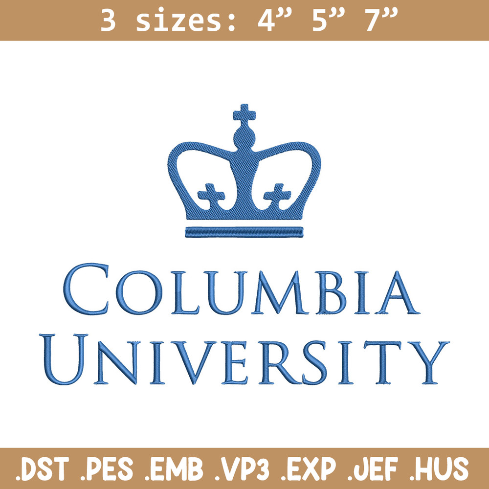 Columbia University logo embroidery design, Sport embroidery, logo sport embroidery, Embroidery design,NCAA embroidery..jpg