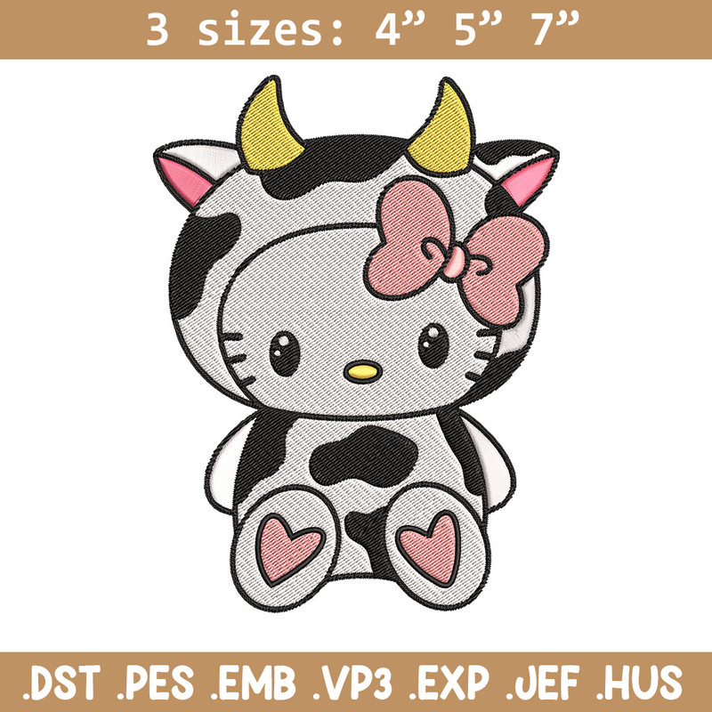 Cow Hello Kitty Embroidery Design, Hello Kitty Embroidery, Embroidery File, Cartoon shirt, Digital download..jpg