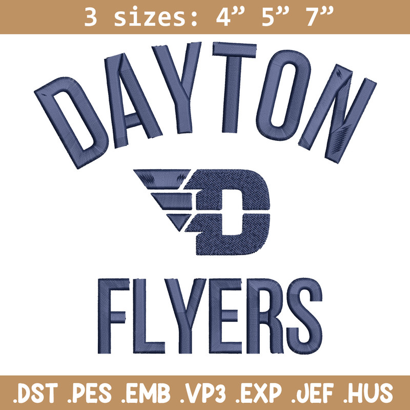 Dayton Flyers logo embroidery design, Basketball embroidery, Sport embroidery, logo sport embroidery, Embroidery design.jpg
