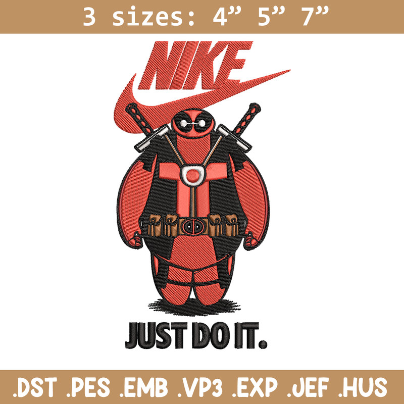 Deadpool funny Nike Embroidery design, Deadpool funny Embroidery, Nike design, Embroidery file, Instant download..jpg