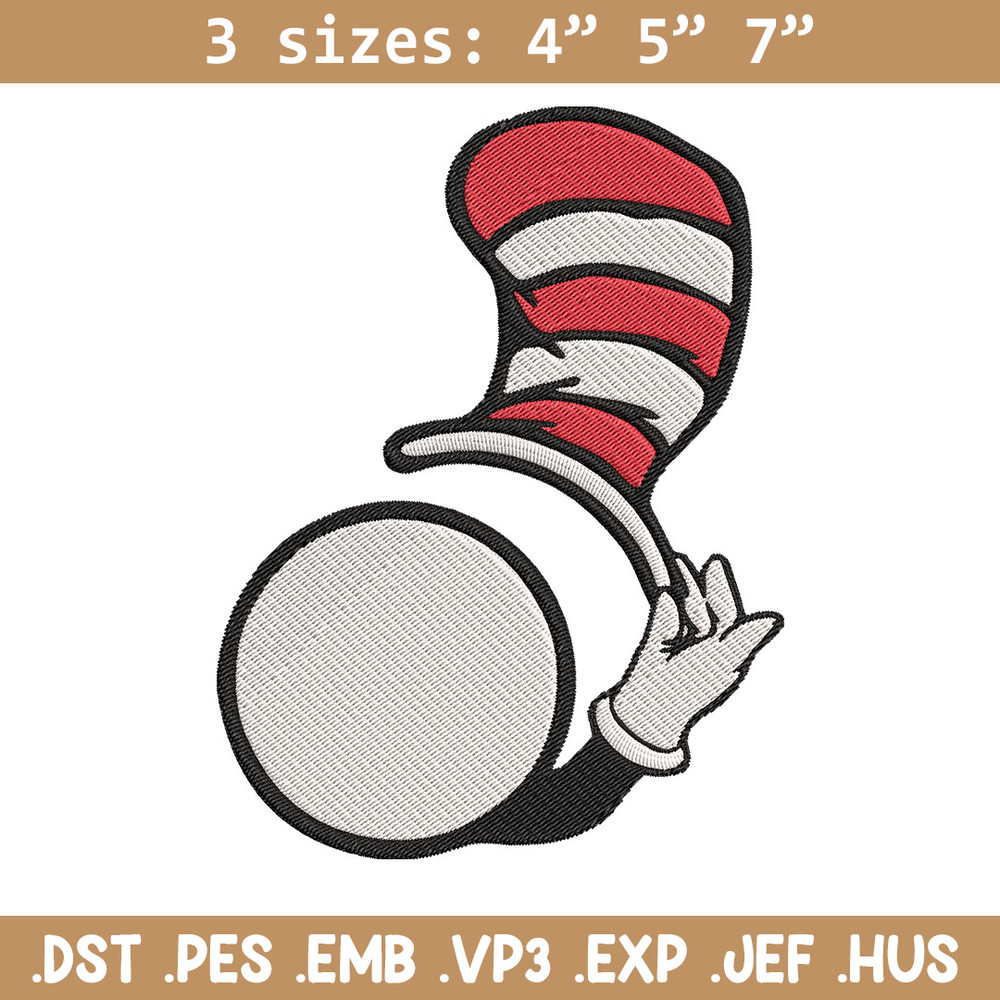Dr seuss hat Embroidery Design, Dr seuss hat Embroidery, Embroidery File, logo shirt, Embroidery logo, Digital download..jpg