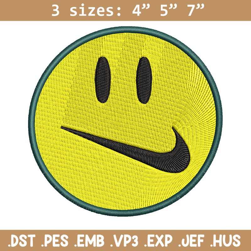 Emoji smile swoosh embroidery design, Emoji embroidery, logo design, embroidery file, logo shirt, Digital download.jpg