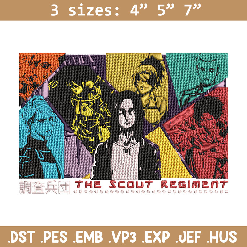 Eren friends Embroidery Design, Aot Embroidery, Embroidery File, Anime Embroidery, Anime shirt, Digital download.jpg