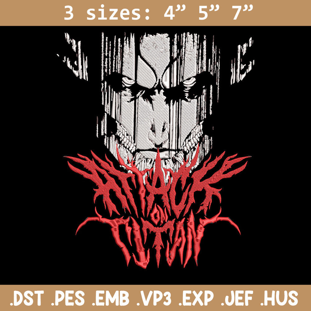 Eren poster Embroidery Design, Aot Embroidery,Embroidery File, Anime Embroidery, Anime shirt,Digital download..jpg