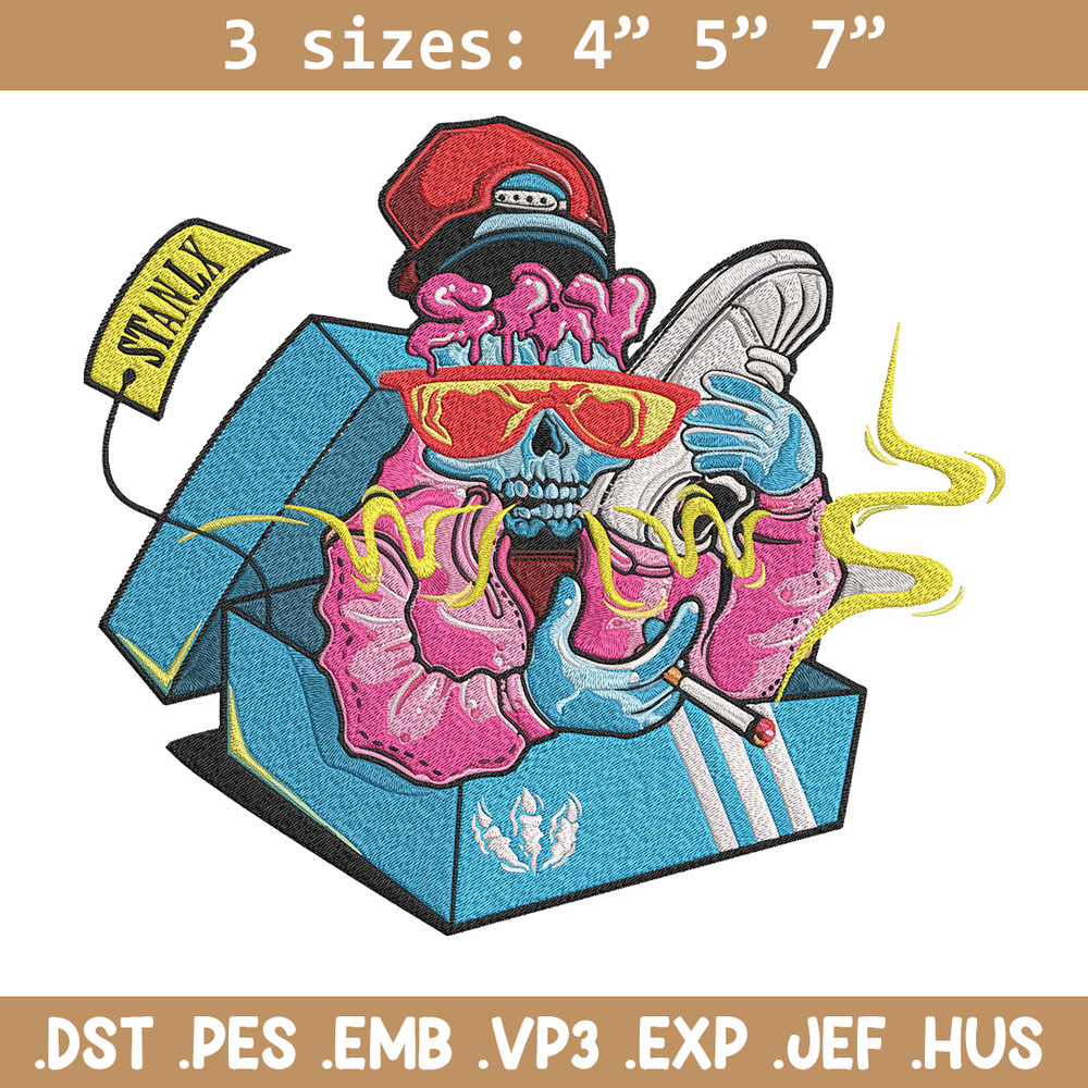 Graffiti skull Embroidery Design, Graffiti Embroidery, Embroidery File, Anime Embroidery, Anime shirt, Digital download.jpg