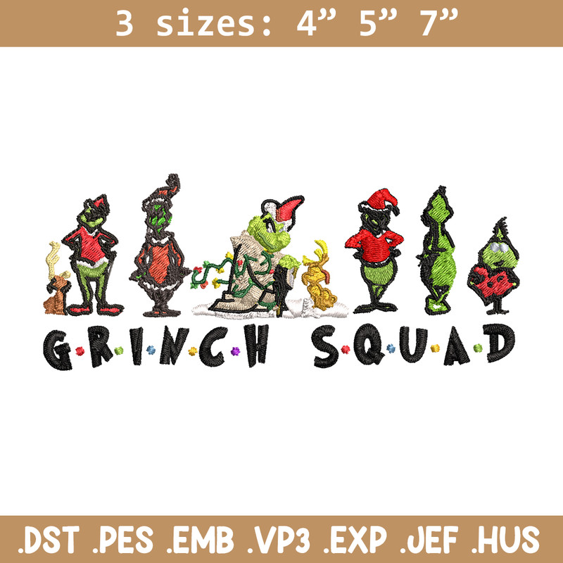 Grinch squad christmas Embroidery design, Grinch Christmas Embroidery, Grinch design, Embroidery File, Digital download.jpg