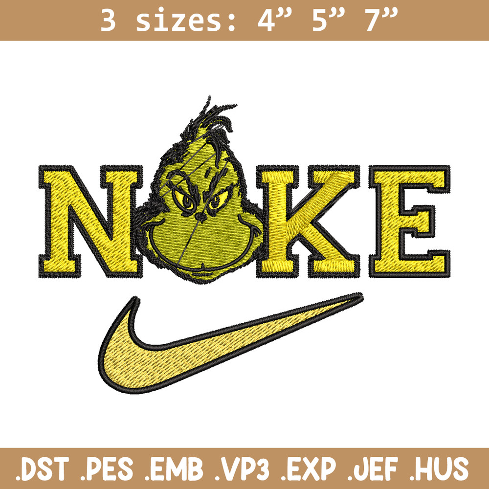 Grinch x nike Embroidery Design, Nike Embroidery, Brand Embroidery, Embroidery File, Logo shirt, Digital download.jpg