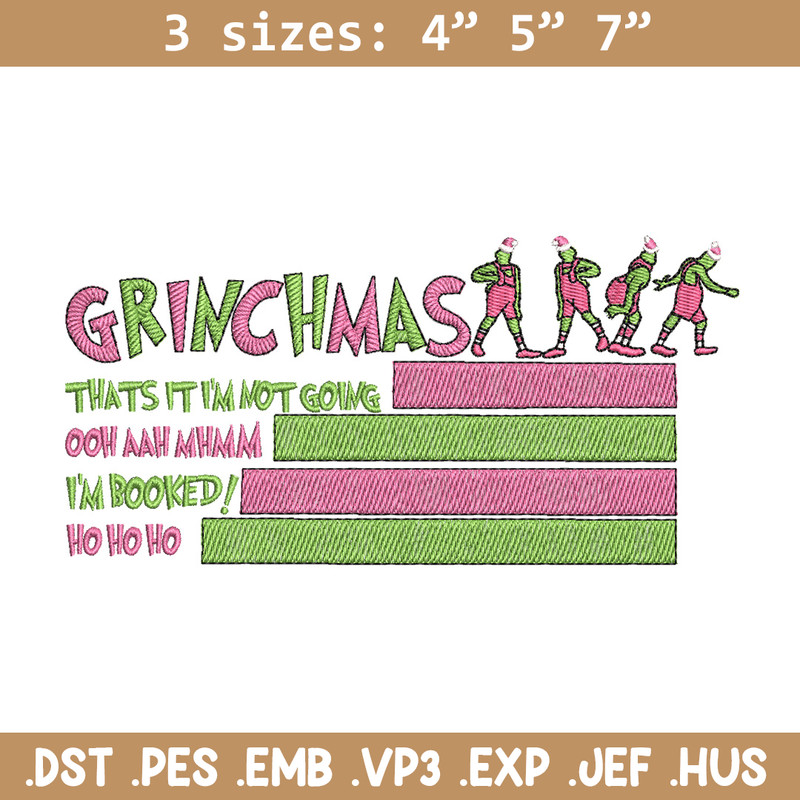 Grinchmas embroidery design, Chrismas design, Embroidery shirt, Embroidery file, Grinch embroidery, Digital download.jpg