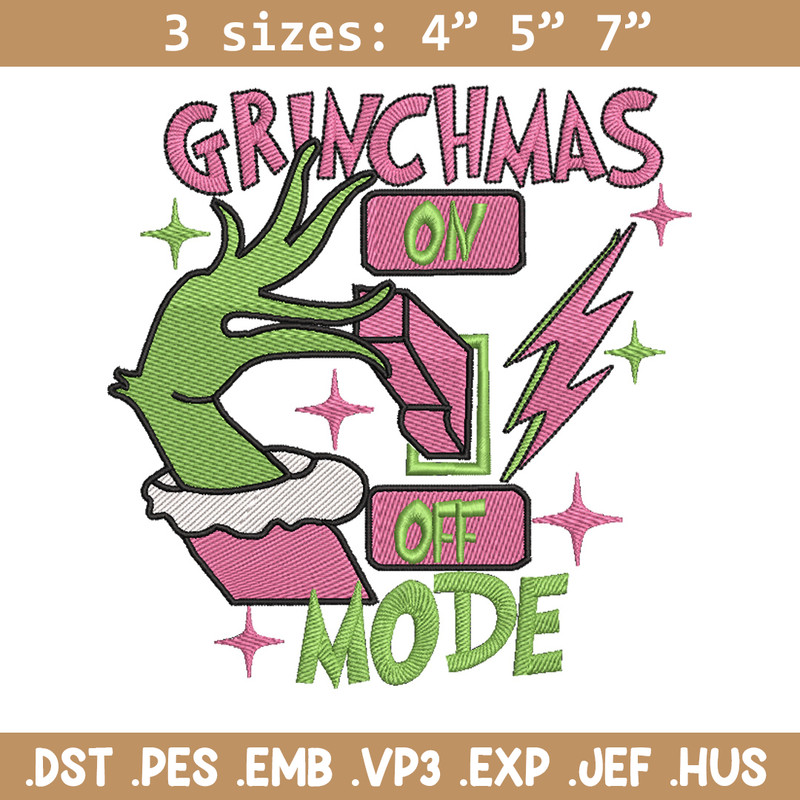 Grinchmas mode embroidery design, Grinch embroidery, Chrismas design, Embroidery shirt, Embroidery file,Digital download.jpg