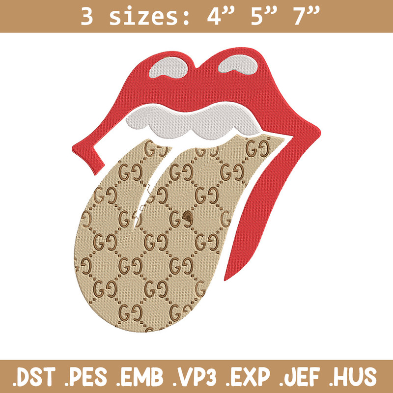 Gucci mouth Embroidery Design, Logo Embroidery, Embroidery File, Gucci Embroidery, Anime shirt, Digital download.jpg