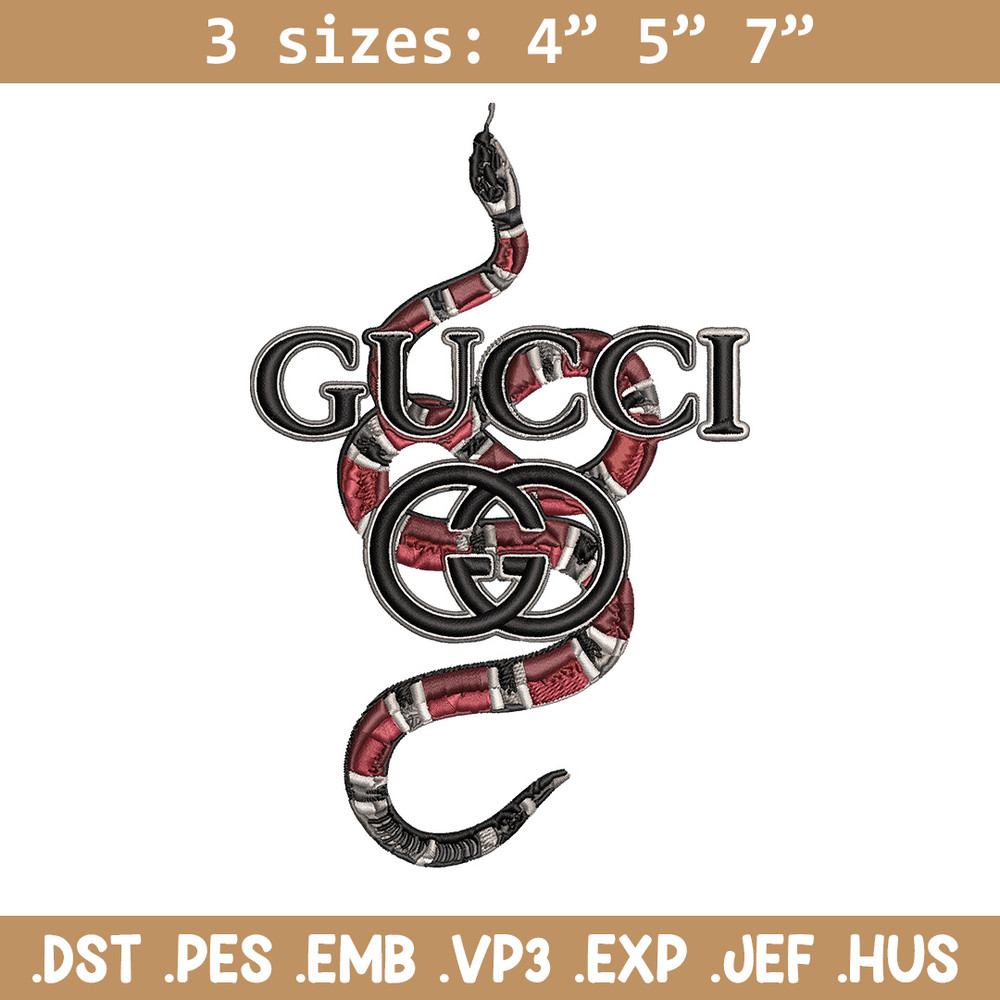 Gucci snake Embroidery Design, Gucci Embroidery, Brand Embroidery, Logo shirt, Embroidery File, Digital download.jpg