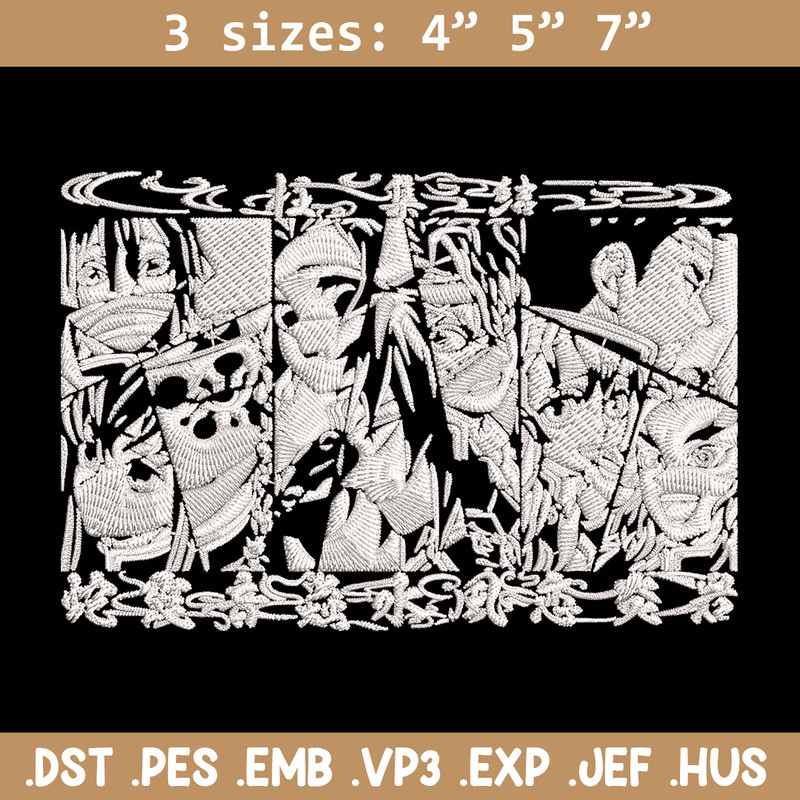 Hashira poster Embroidery Design, Demon slayer Embroidery, Embroidery File, Anime Embroidery, Digital download.jpg