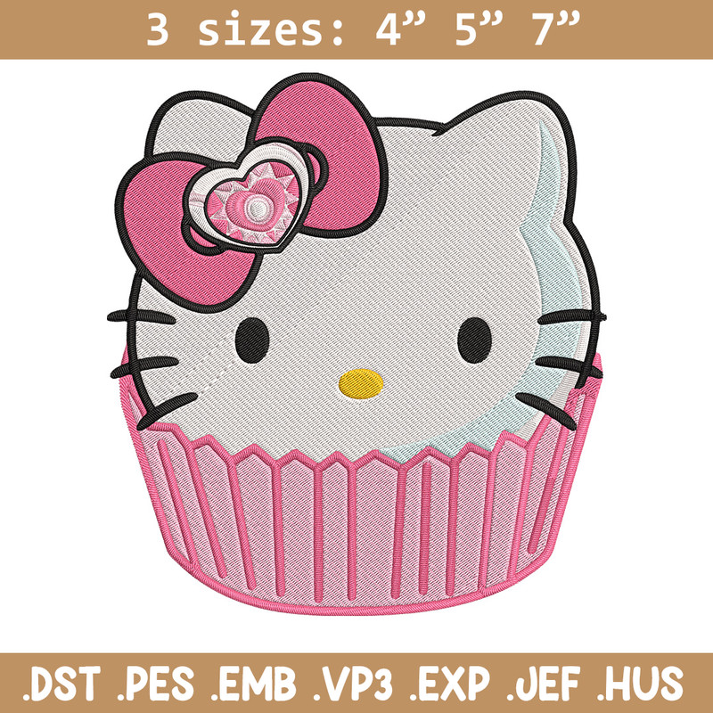 Hello Kitty cake Embroidery Design, Hello kitty Embroidery, Embroidery File, Anime Embroidery, Digital download.jpg