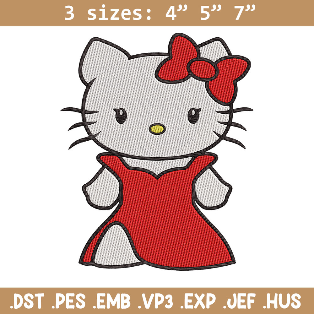 Hello kitty dress Embroidery Design, Hello kitty Embroidery, Embroidery File, Anime Embroidery, Digital download.jpg
