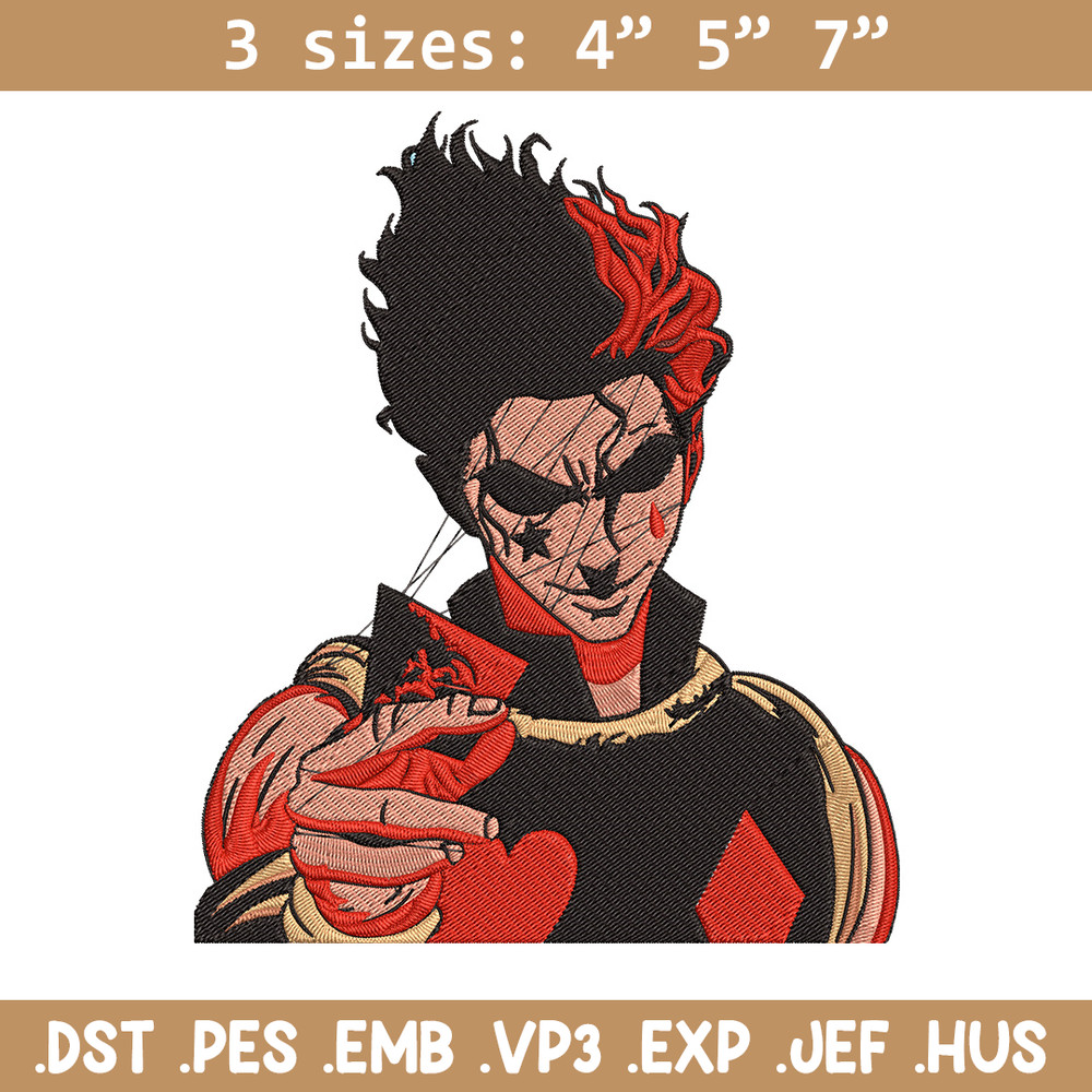 Hisoka Poster Embroidery Design, Hxh Embroidery, Embroidery File, Anime Embroidery, Anime shirt, Digital download.jpg