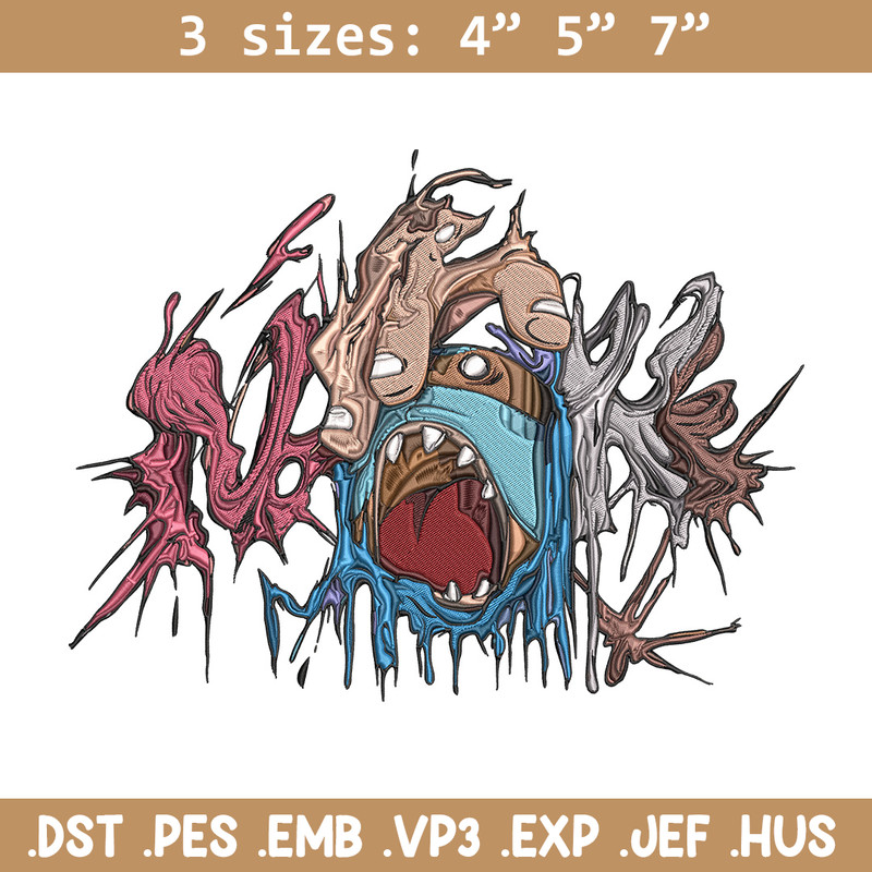 Horror logo Embroidery Design, Horror Embroidery, Embroidery File, Anime Embroidery, Anime shirt, Digital download.jpg