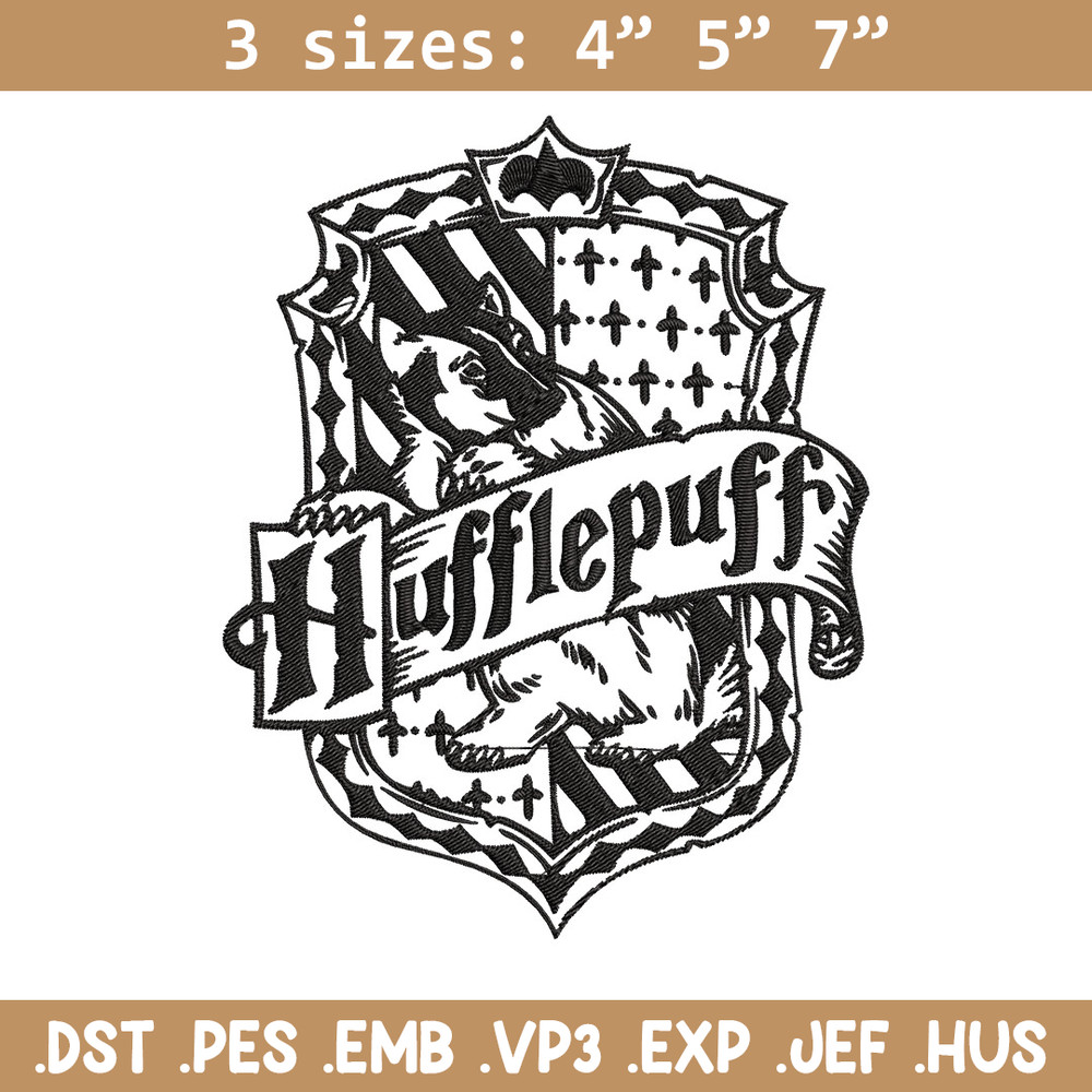 Hufflepuff Embroidery Design, logo Embroidery, Embroidery File, logo shirt, Embroidery design, Digital download..jpg