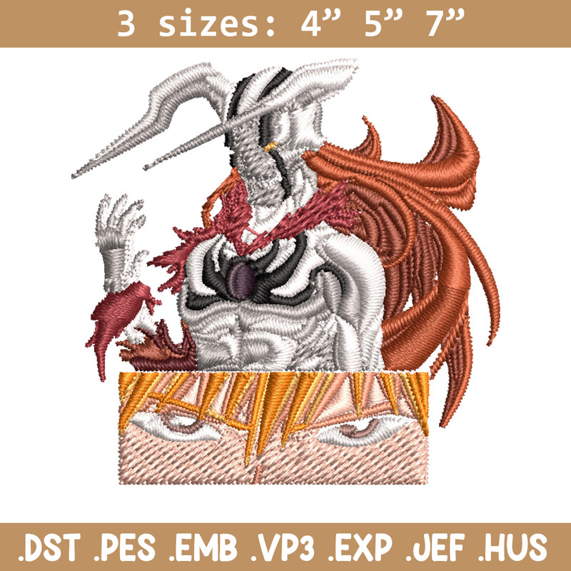 Ichigo demon Embroidery Design, Bleach Embroidery, Embroidery File, Anime Embroidery, Anime shirt, Digital download.jpg